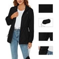 thumbnail image 1 of Ailaofu Women's Long Raincoat with Hood Outdoor Lightweight Windbreaker Rain Jacket Waterproof, 1 of 7