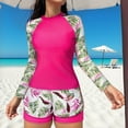 thumbnail image 1 of Ailaofu Women's Long Sleeves Athletic Swim Aztec Tankini Sets Swimsuit, 1 of 6