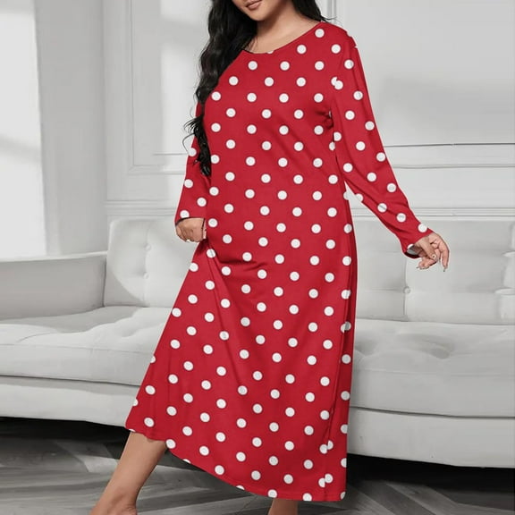 Ailaofu Plus Size Womens Night Gowns for Sleeping Long Sleeve Sleep Shirts Loose Comfy Pajama Dress Nightgown