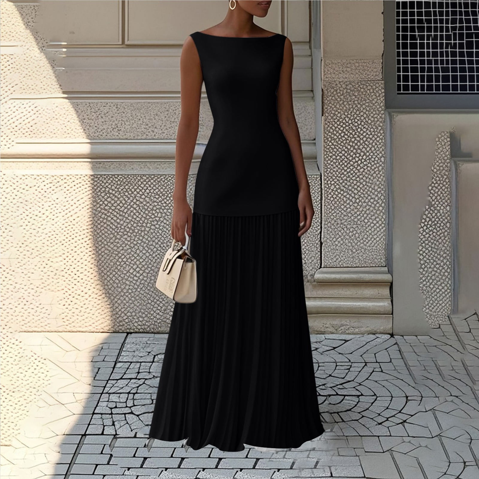 Ailaofu Women's Maxi Sundress Casual Summer 2026 Sleeveless Asymmetrical Drop  Waist Patchwork Long Flowy Tank Dresses - Walmart.com