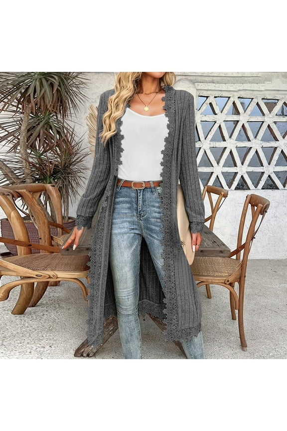 Women's Oversized Long Cardigan Sweaters Long Sleeve Open Front Drape Knit Duster Coat