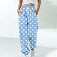 thumbnail image 1 of Ailaofu Women's Printed Pattern Sweatpants Drawstring Elastic Waist Casual Joggers Pants with Pockets, 1 of 5