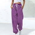 thumbnail image 1 of Ailaofu Women's Printed Pattern Sweatpants Drawstring Elastic Waist Casual Joggers Pants with Pockets, 1 of 5