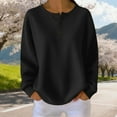 thumbnail image 1 of Ailaofu Women's Spring Fashion Sweater 2026 Long Sleeve Crew Neck Button Pullover Business Casual Work Tops, 1 of 5