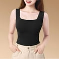 thumbnail image 1 of Ailaofu Women's Square Neck Lined Tank Tops Cute Summer Tops Slim Fit Basic Sleeveless Shirts, 1 of 7