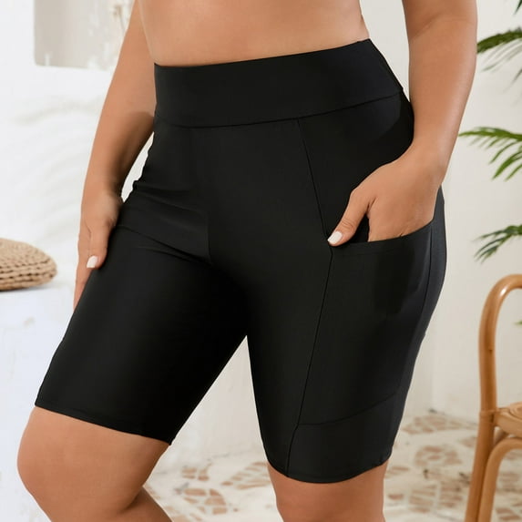 Ailaofu Women's Swim Shorts High Waisted Bathing Suit Bottoms Swimsuit Boy Shorts Swimming Bottoms