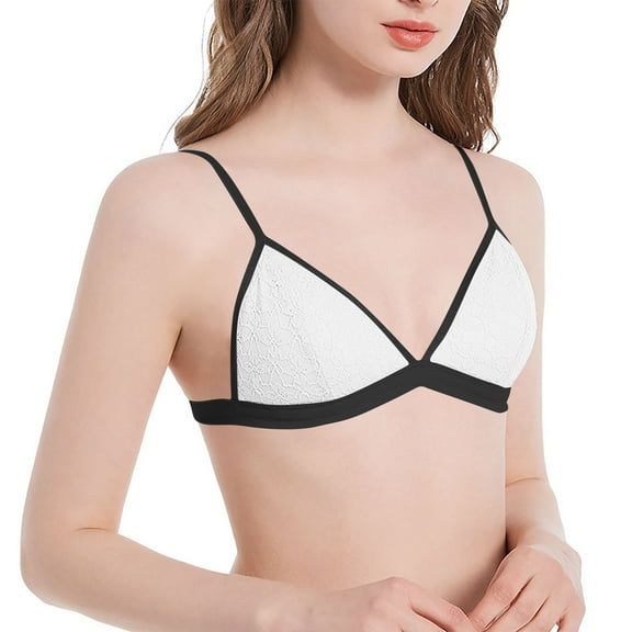 Ailaofu Women's Thread Triangle Bra Wireless Lightly Lined Bralette Top Beauty Back Out Mini Sports Bras for Women