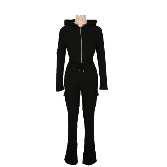 Ailaofu Women's Tracksuit Zip-Up Hooded Jacket and Matching Pants