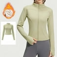 thumbnail image 1 of Ailaofu Women's Workout Jacket Lightweight Zip Up Yoga Jacket Cropped Athletic Slim Fit Tops, 1 of 4