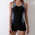 thumbnail image 1 of Ailaofu Womens Boyleg Sport One Piece Swimsuit Athletic Swimwear Training Bathing Suit, 1 of 6