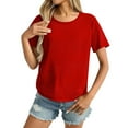 thumbnail image 1 of Ailaofu Womens Breathable Quick-Drying Short Sleeve Tops Summer T Shirts Round Neck Casual Fashion Basic Tee, 1 of 6