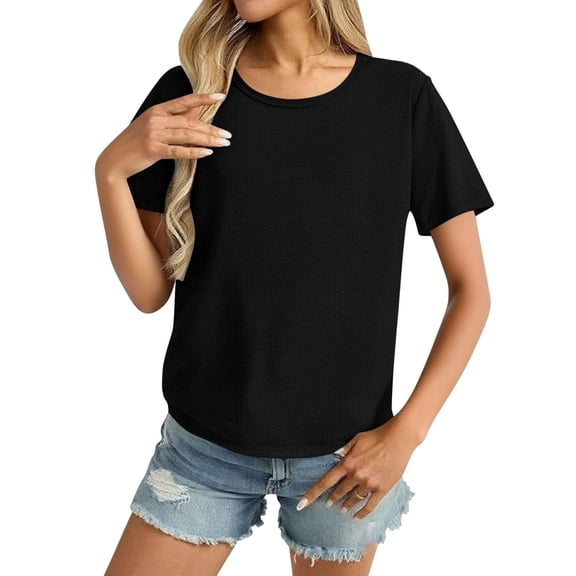 Ailaofu Womens Breathable Quick-Drying Short Sleeve Tops Summer T Shirts Round Neck Casual Fashion Basic Tee