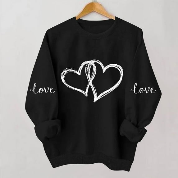 Ailaofu Womens Casual Crewneck Sweatshirt Long Sleeve Tops Cute Pullover Loose Fit