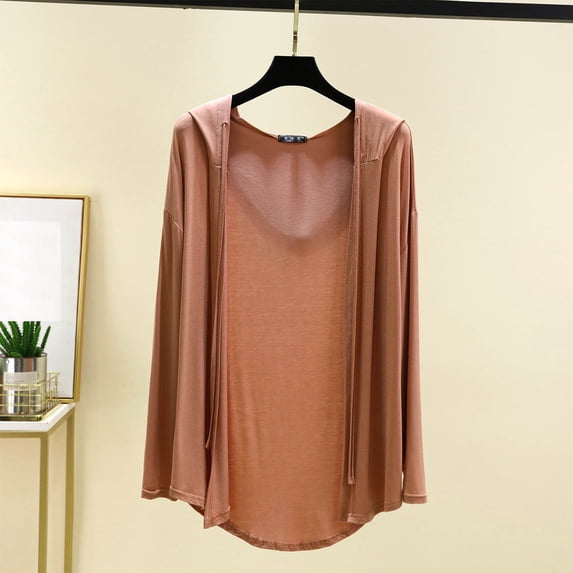 Ailaofu Womens Casual Lightweight Long Sleeve Cardigan Soft Drape Open Front Fall Dusters