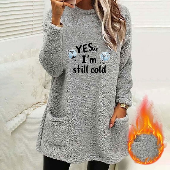 Ailaofu Womens Fall Long Sleeve T-Shirts Casual Tops for Leggings Loose Soft Blouses with Pocket