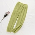 thumbnail image 1 of Ailaofu Womens Fleece Pajama Pants, Winter Warm Fuzzy Lounge Bottoms Long Soft Plush Fluffy Pj Pants, 1 of 6