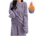 thumbnail image 1 of Ailaofu Womens Fluffy Comfortable Cozy Pajama Set Pullover Lounge Home Warm Wear for Winter, 1 of 7