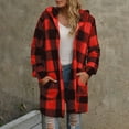 thumbnail image 1 of Ailaofu Womens Fuzzy Fleece Jacket Fall Winter Faux Fur Coat Sherpa Jacket Open Front Cardigan Outerwear with Pockets, 1 of 5