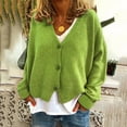 thumbnail image 1 of Ailaofu Womens Fuzzy Sweaters Cardigan V-Neck Button Down Oversized Sweater Casual Y2k 2025 Fall Winter, 1 of 4