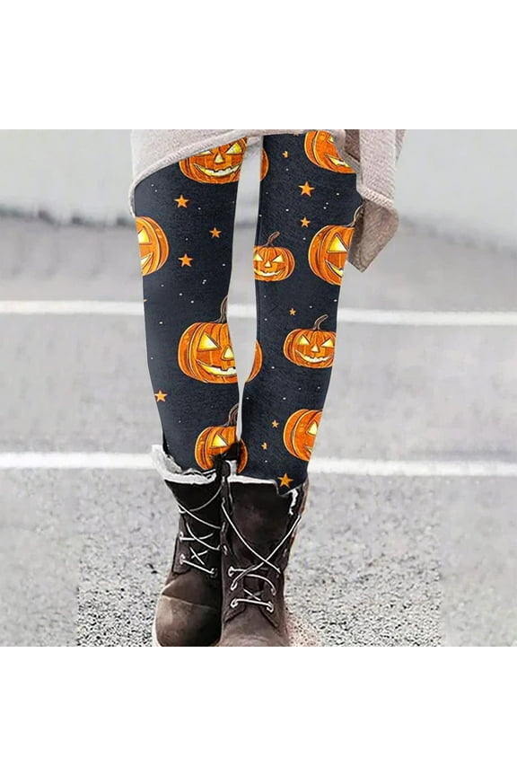 Womens Halloween Leggings Printed Stretchy Leggings Yoga Pants