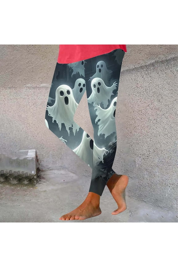 Womens Halloween Leggings Printed Stretchy Leggings Yoga Pants