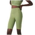 thumbnail image 1 of Ailaofu Womens High Waisted Biker Shorts Ribbed Workout Yoga Running Tummy Control Spandex Short, 1 of 4
