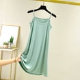 thumbnail image 1 of Ailaofu Womens Modal Nightgown Full Slip Midi Loose Dress Spaghetti Strap Mini Cami Tank Sleepwear, 1 of 6