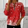 thumbnail image 1 of Ailaofu Womens Oversized Christmas Sweatshirt Half Zip Pullover Long Sleeve Quarter Zip Tops Teen Girls Fall Fashion Y2K Clothes, 1 of 5