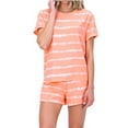 thumbnail image 1 of Ailaofu Womens Pajama Sets Short Sleeve Pajamas for Women Sets Soft Lounge Sets Casual Crew Neck Sleepwear PJS, 1 of 6