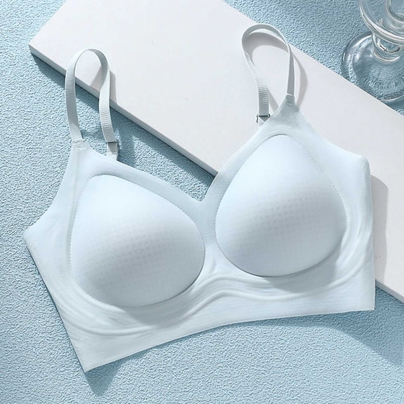 Ailaofu Womens Seamless Wirefree Bras Comfortable Wireless Bras No Underwire Push Up Soft Back Smoothing Supported Bra