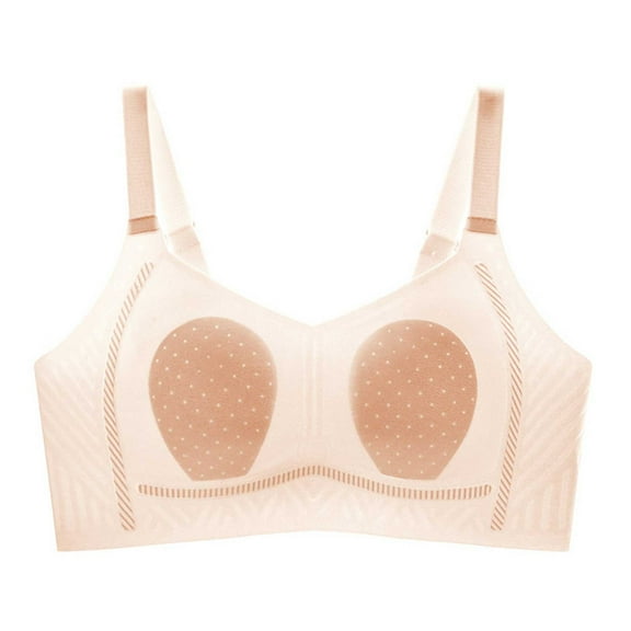 Ailaofu Womens Seamless Wirefree Bras Comfortable Wireless Bras No Underwire Push Up Soft Back Smoothing Supported Bra