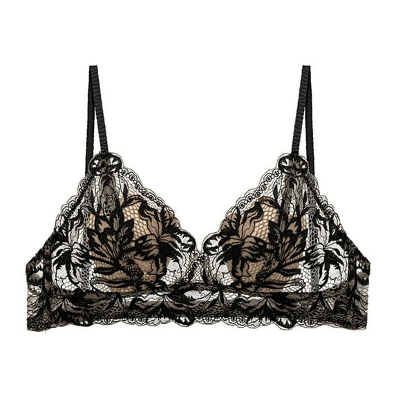 Ailaofu Womens Semi Sheer Lace Bralette