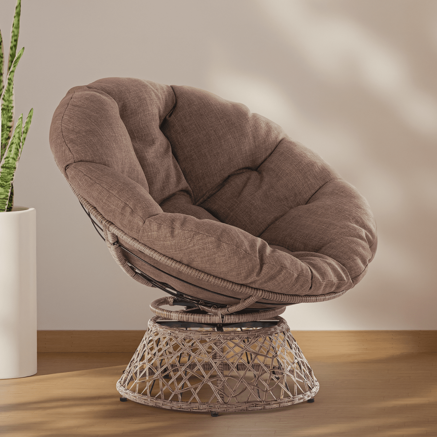 Baddeley swivel papasan chair sale