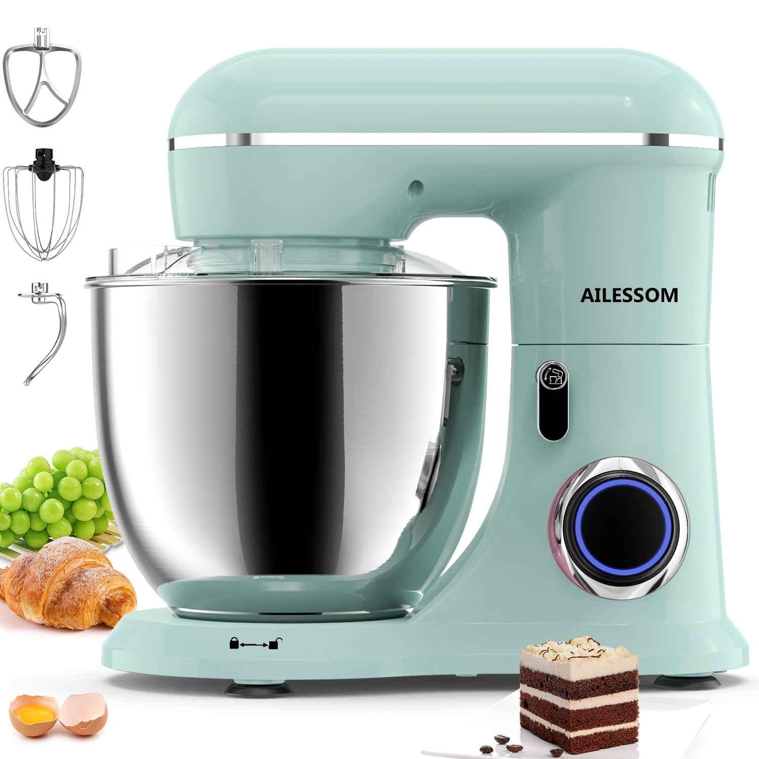 Ailessom New Stand Mixer,6-QT 10-Speed Tilt-Head Kitchen Ailessom New Stand Mixer,6-QT 10-Speed Tilt-Head Kitchen