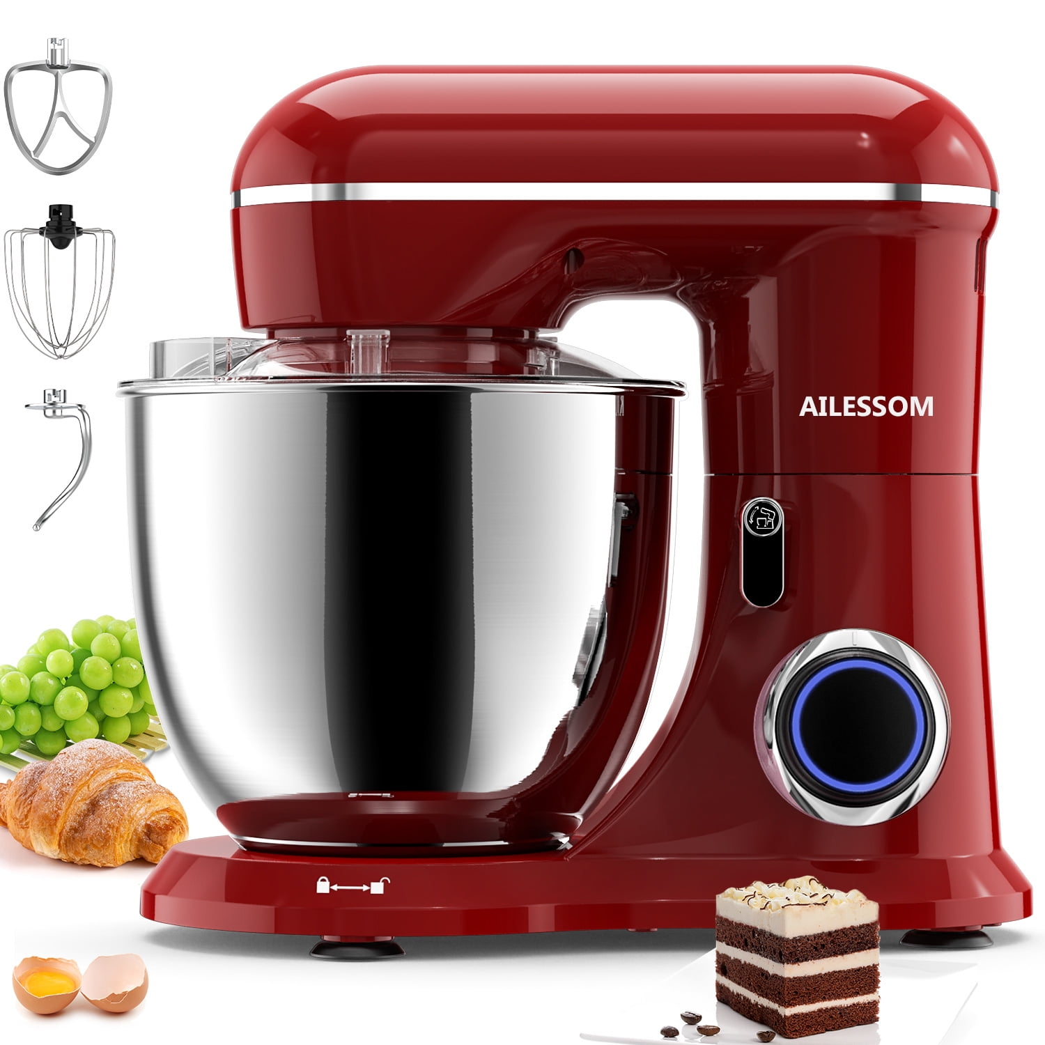 Ailessom New Stand Mixer,6-QT 10-Speed Tilt-Head Kitchen Ailessom New Stand Mixer,6-QT 10-Speed Tilt-Head Kitchen