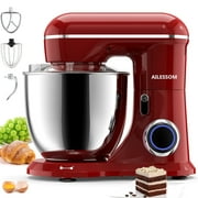 Ailessom New Stand Mixer,6-QT 10-Speed Tilt-Head Kitchen Electric Mixer with Bowl, Dough Hook, Beater, Whisk for Most Home Cooks,(Sakura Pink）