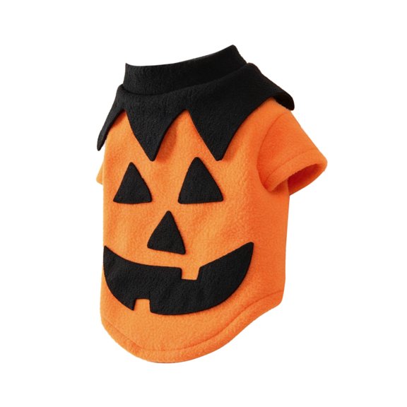 Ailez Halloween Sweater Soft Puppy Cat Fall Winter Cute Pumpkin Halloween With Sleeves Funny Doggie Outfits For Small Chihuahua Party