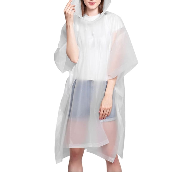 Ailezt 1 Pack Rain Ponchos For Adults Reusable Raincoats Emergency Heavy Duty Rain Coat With Drawstring Hood