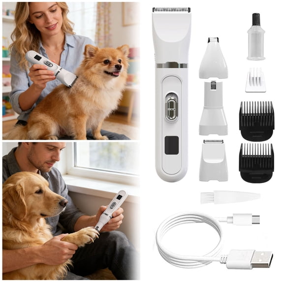 Ailezt 4 In 1 Grooming Cat Hair Clipper Trimmer With Nail Clipper And File
