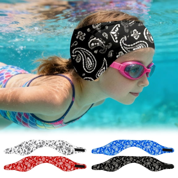 Ailezt Adjustable Swimming Headband Equipped With Adjustable Headband Suitable For Outdoor Activities Swimming Bathing Etc.