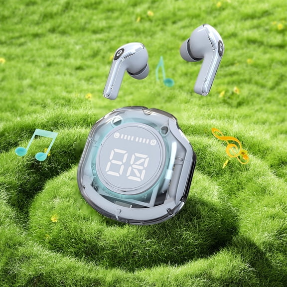 Ailezt Earphones In Ear LCD Color Screen Noise Reduction Transparent Long Endurance Sports Earphones