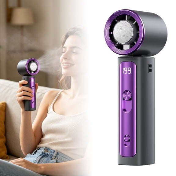 Ailezt Fan A Small Handheld Air Cooler Personal Travel Fan With Adjustable Fan Lightweight And Quiet A Compact Device Suitable For Home And Classroom.