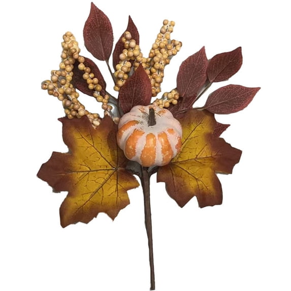 Ailezt Halloween Decor Halloween Decoration Insert Glittery With Pumpkin Berries Suitable For Vases Floral Decorations Berry Branches Suitable For Vases.