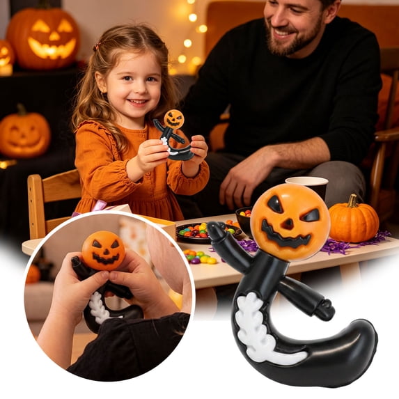 Ailezt Halloween Decor Halloween Soft Malleable Sensory Pocket Size Cute Cartoon Character For Stress Desktop Display Party