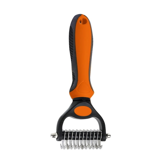 Ailezt Pet Grooming Combo - Deshedding Brush with Metal Comb for Detangling and Dematting Long, Matted on Cats and Dogs