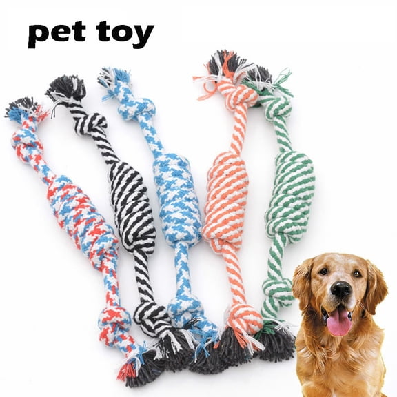 Ailezt Puppy Dog Pet Toy Cotton Braid Geometry Shape Rope Chew Knot New