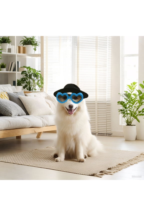 Small Dog Sunglasses Goggles Eye Wear With Adjustable Strap Doggy Heart Shape Fog Sunglasses For Pet Dogs Sun Glasses Doggie Windproof Glasses