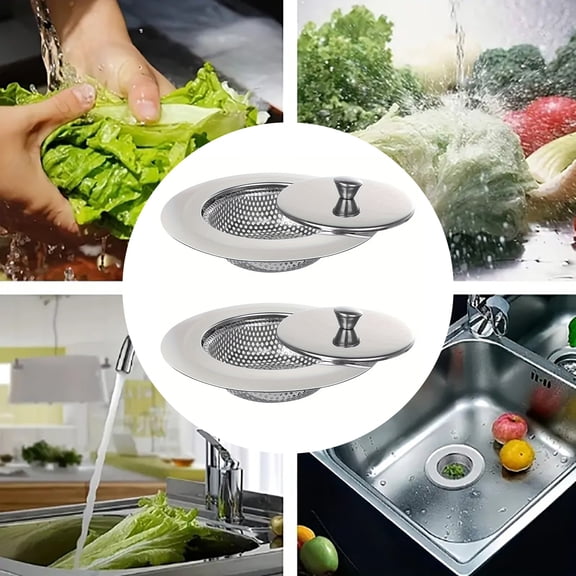 Ailezt Stainless Steel Kitchen Strainer Universal Drain Filter For Faucets And Plumbing Durable Mesh Garbage Disposal