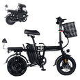 thumbnail image 1 of MAXT 14" Folding Electric Bike for Adults, 500W Motor Peak 750W, 48V20Ah, 20MPH, 50-Miles, 330lb Load, 50+ US Service Stores Commuting E Bike for Adults with Removable Battery, Front Basket Black, 1 of 9