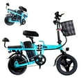 thumbnail image 1 of MAXT 14" Folding Electric Bike for Adults, 500W Motor Peak 750W, 48V20Ah, 20MPH, 50-Miles, 330lb Load, 50+ US Service Stores Commuting E Bike for Adults with Removable Battery, Front Basket Blue, 1 of 9